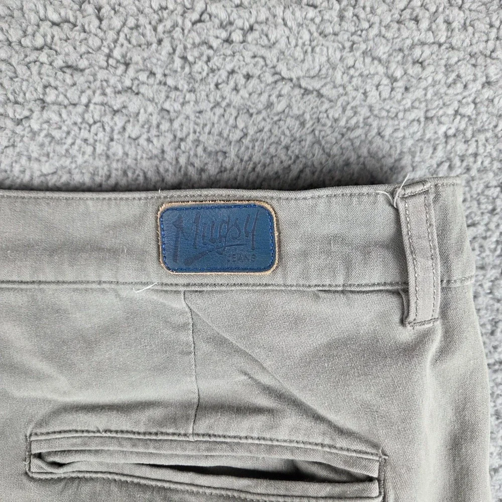 Mugsy Damens Pants Mens 40x30 Gray Straight Stretch‎ Chino Casual Work Comfort